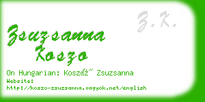 zsuzsanna koszo business card